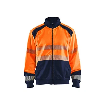 Bild av VARSELTRÖJA 3558 2528 DRAGKEDJ VARSELORANGE/MARINBLÅ 4X Beijerbygg Byggmaterial
