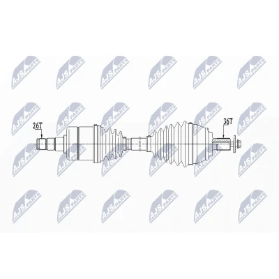 Bild av NTY NPW VV 131 Arbre de transmission Essieu avant gauche 559 TF 71SC Boîte automatique VOLVO: V40 3/5 portes