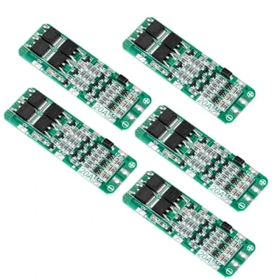 Bild av Aideepen 5 st 3S 20 A Li ion litiumbatteri laddare kort PCB BMS 12,6 V cellmodul överladdning överström kortslutningsskydd