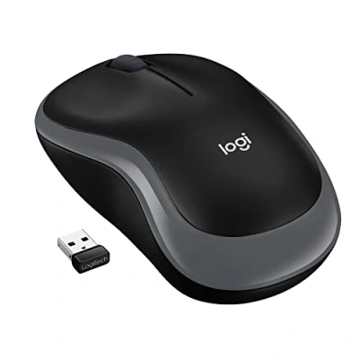 Bild av Logitech M185 Trådlös Mus, 2,4 GHz med en liten USB mottagare,12 månaders batteritid, 1000 DPI optisk spårning, ambidextrous form, kompatibel PC, Mac, bärbar dator Grå