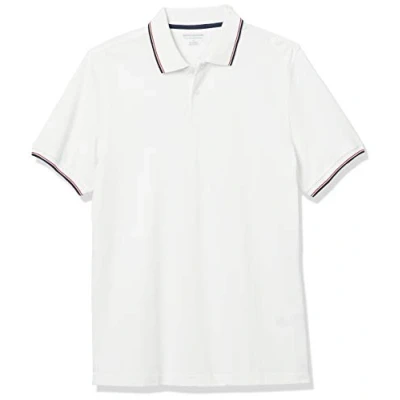 Bild av Amazon Essentials Men&#039;s Pikétröja i smal passform bomull, Marinblå/Röd/Vit, XL