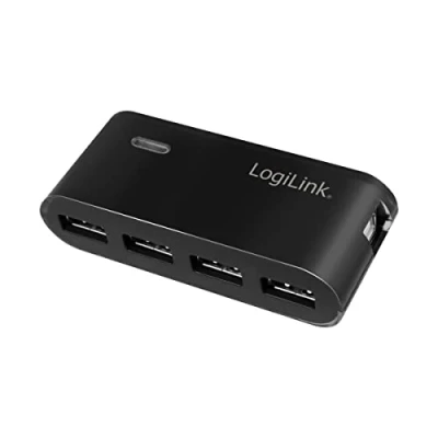 Bild av LogiLink UA0085 4 port Hub USB 2 med strömförsörjning, svart