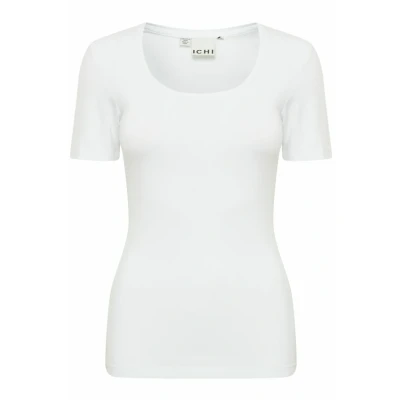 Bild av ICHI Ihzola Plain SS Tshirt bas, Storlek: Large, White