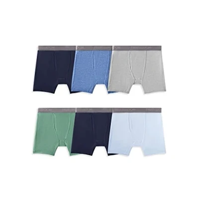 Bild av Fruit of the Loom boxershorts för män (förpackning med 4), Vanligt ben Coolsoft 6 pack färger kan variera, L