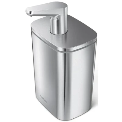 Bild av Simplehuman Puls tvåldispenser av borstat rostfritt stål i färgen silver 473 ml, mått: 18 cm x 9,9 cm, KT1188