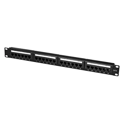 Bild av LogiLink Professional PrimeLine Cat.6 (250 MHz) patchpanel fördelningsfält, 19 tum, UTP (oskärmad) 24 port (RJ45) EconLine
