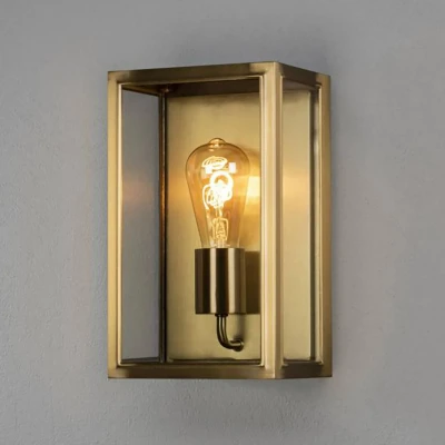 Bild av Konstsmide Utomhusvägglampa Carpi, mässing, bredd 18cm