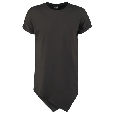 Bild av Urban Classics Asymetric LONG TEE Tshirt med print, Storlek: Small, Black