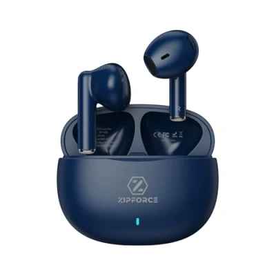 Bild av ZIPFORCE Äkta trådlösa hörlurar, in ear, bluetooth 5.3 4 Mics, ENC, klart samtal, touch kontroll, 40 speltid, IPX6 vattentät, TWS, lätta hörlurar