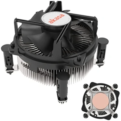 Bild av Akasa Copper Core Cooler för Intel® LGA1700 Designad Core™ i9 processorer upp till 125 W TDP kylfläns med kopparkärna 90 mm PWM fläkt dubbla kullager AK CC6606BP01