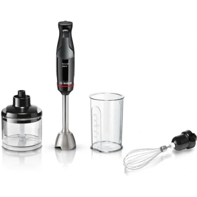 Bild av Bosch, stavmixer, ErgoMaster Serie 4, 1 000 watt, dynamisk hastighetsreglering, QuattroBlade system, tillbehör ingår, MSM4B621