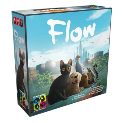 Bild av Brain Games Flow Co op spel inspirerade av den multiprisbelönta animeringsfilmen med samma namn Hjälp djuren att besegra sin vattenrädsla 1 till 6 spelare Från 8 år