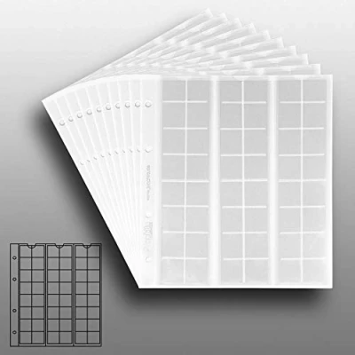 Bild av 10 numismatic Prophila Kobra coin sheets, 48 pockets up to 17 mm diameter