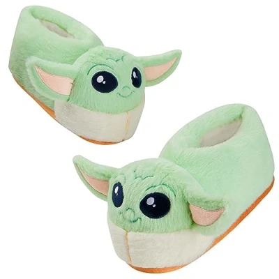 Bild av Disney Stitch tofflor kvinnor tonåringar 3D varm mjuk Baby Yoda damtofflor halkfri sula storlek 3 8 nätta sömmar gåvor, Grön Yoda, 37/38 EU