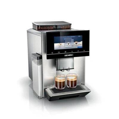 Bild av Siemens EQ900 helautomatisk espressomaskin, TQ907R03, två bönhållare, baristaMode, eGrinder, beanIdent System, 6,8 tum iSelect Display, Home Connect App, rostfritt stål