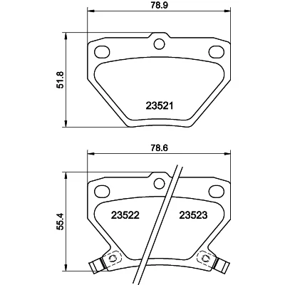Bild av HELLA 8DB 355 017 221 Jeu de plaquettes frein avec indicateur d&#039;usure TOYOTA: Yaris I 3/5 portes, Corolla IX Prius II Liftback