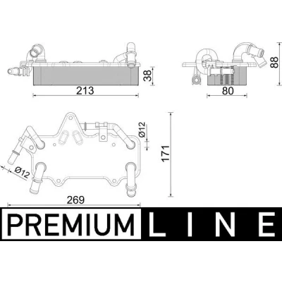 Bild av Oljekylare, automatisk transmission MAHLE CLC 283 000P