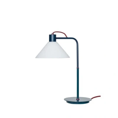 Bild av Hübsch bordslampa Spot, blå, vit, glas, järn, E27