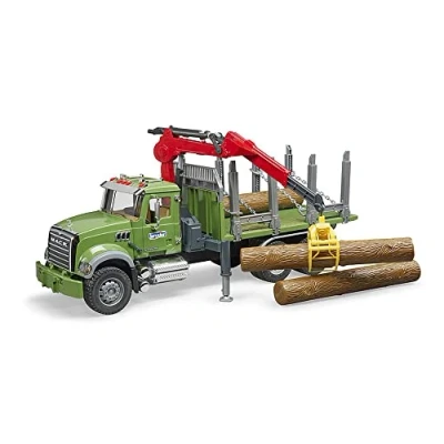 Bild av MACK Granite Timber Truck with Loading Crane and 3 Trunks