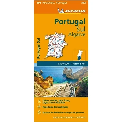 Bild av Portugal Sud Algrave Michelin Regional Map 593: