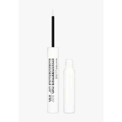 Bild av Maybelline New York Vattentät flytande eyeliner långvarig intensiv färg 24 timmar ingen överföring exakt filtapplikator Tattoo Liner Dip Ink nyans: White Canvas (vit)