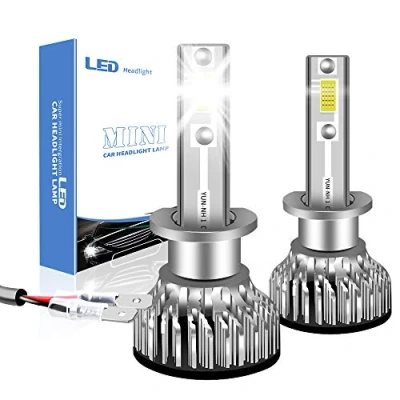 Bild av Chemini 2Pcs H1 LED Strålkastarlampa 100W Bil Helljus Halvljus 10000LM 6000K Vit COB Chip