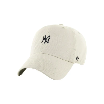 Bild av 47 Brand MLB Beige unconstructed Keps New York Yankees Base Runner Clean Up Natural Dad Cap @ Hatstore