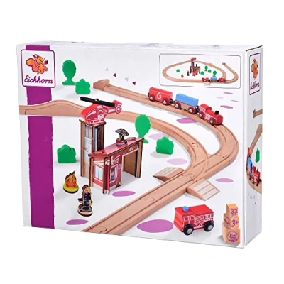 Bild av Eichhorn Train Track with Bridge Playset 33 piece