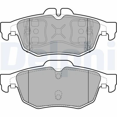 Bild av DELPHI LP2259 Jeu de plaquettes frein préparé pour indicateur d&#039;usure avec tôle anti bruit sans accessoires RENAULT: Latitude