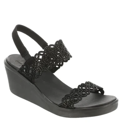 Bild av Skechers Cali RUMBLE ON SASSY DAYZ sandaler för kvinnor med kilklack., Svart/svart, 40 EU, EU