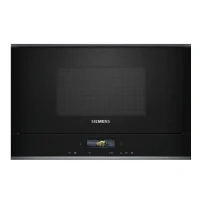 Bild av Siemens BF722L1B1 iQ700 inbyggd mikrovågsugn, svart, cookControl7 automatiska program, humidClean Plus interiörrengöring, perfekt för högmontering sidoöppning svängdörr