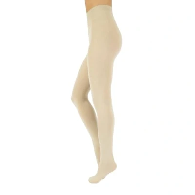 Bild av CALZITALY Kashmir Ullstrumpbyxor, varma vinterstrumpbyxor, tjocka tights, 150 Den, S, M, L, XL, XXL, 3XL, 4XL Italienska strumpbyxor, Elfenben, XL