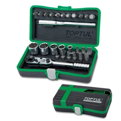 Bild av TOPTUL GADW2702 Jeu de douilles 27 hexagonale, Cruciforme (PH), Pozidriv (PZ), Torx TR avec fonction crantage