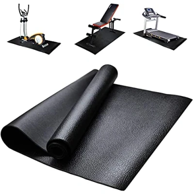 Bild av Golvskydd för löpband, fitnessutrustning och träningsmatta, halkfri stötbeständig golvskyddsmatta cykler, roddare, crosstrainer annan gymutrustning, 180 x 80 cm