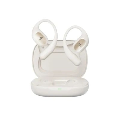 Bild av 1MORE S31 Open Ear hörlurar Bluetooth 5.3, Ultralätta trådlösa med öronkrok, ENC mikrofon, 38 timmar. Speltid, IPX5, tryckfull bas, för sport/fitness (Vit)