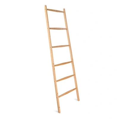 Bild av Navaris Stege för handdukshållare vägghylla 170 x 56 3 cm badrum förvaringsmöbler i bambu handdukar 6 barer
