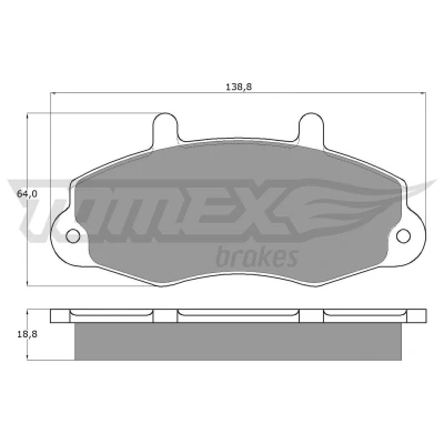 Bild av TOMEX brakes TX 10 66 Jeu de plaquettes frein Essieu avant FORD: Transit Mk4 Сamion à Plateau/Сhâssis, Minibus
