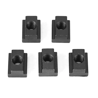 Bild av Walfront T muttermutter M8 / M10 g?nga 5 st/f?rpackning 45 kolst?l svartoxidfinish f?r verktygsmaskintabeller (M10)