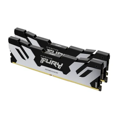 Bild av Kingston Fury Renegade DDR5 Silver/Svart XMP 32 GB 6400MT/s CL32 DIMM Desktop Gaming Memory (Kit of 2) KF564C32RSK2