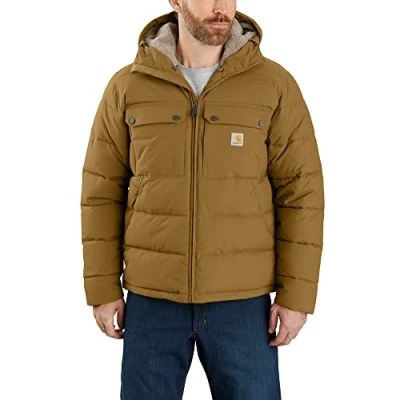 Bild av Carhartt Vinterjacka för män, lös passform, mellanvikt, isolerad, Ek, XL