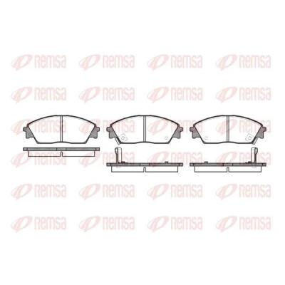 Bild av REMSA 0229.02 Jeu de plaquettes frein Essieu avant contact signal d&#039;usure inclus HONDA: CIVIC 6 Hatchback, Fastback, CRX 2