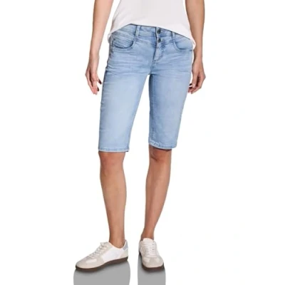 Bild av Street One Bermudas/shorts för kvinnor, Ljusblå slumpmässig tvättad, 31