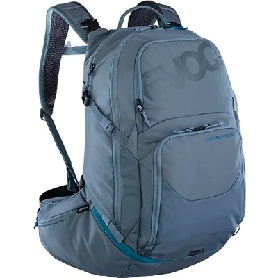 Bild av EVOC EXPLORER PRO 26, ryggsäck (för kortare rygglängder, AIR FLOW CONTACT SYSTEM, AIRO FLEX höftbälte, inkl. fack för vätskeblåsa upp till 3 l och regnskydd, en storlek), stål