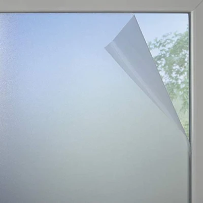 Bild av GARDINIA fönsterfilm, frostat glas, 100% PVC, insynskydd, genomskinlig, fäster statiskt, 90 x 200 cm, halvtransparent, Vit matt