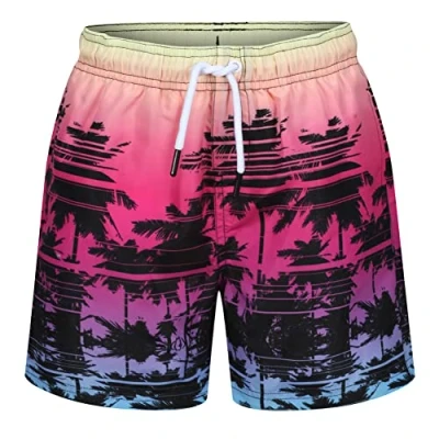 Bild av RIPT Performance Pojkar Quick Dry UV 50 Solskydd Peach Finish Badshorts Badbyxor, Rosa, 3 4 år