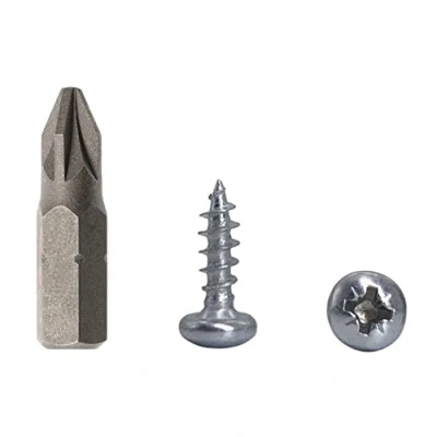 Bild av (Förpackning med 100 st) DIN 7981 zinkpläterat stål 4,0 x 16 mm träskruvar, spånskivskruvar pannhuvud, universell Pozi Drive skruv (100, mm)