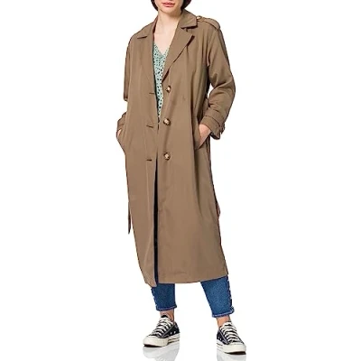 Bild av ONLY Onlline Xlong Trenchcoat, Storlek: Medium, Walnut