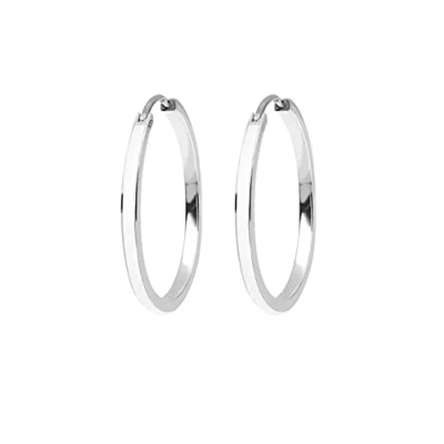 Bild av Elli Hoops Classy Örhänge, Storlek: One Size, Weiß