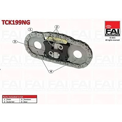 Bild av FAI AutoParts TCK199NG Jeu de distribution à chaînes sans joints, avec roues dentées Simplex, Chaîne vélo IVECO: DAILY 4 Kasten/Kombi