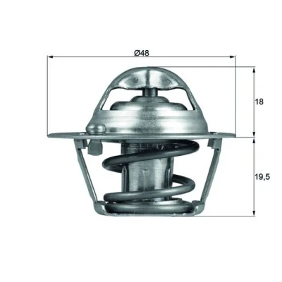 Bild av MAHLE ORIGINAL TX 121 74D Thermostat d&#039;eau 74 48 avec joint d&#039;étanchéite FORD: Focus C Max, 2, 2 Kombi